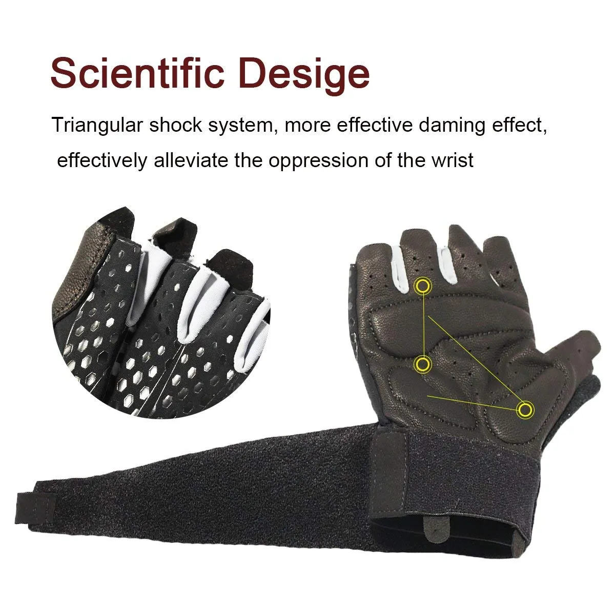 Fingerless Fitness Gloves - Day Wolf & Red