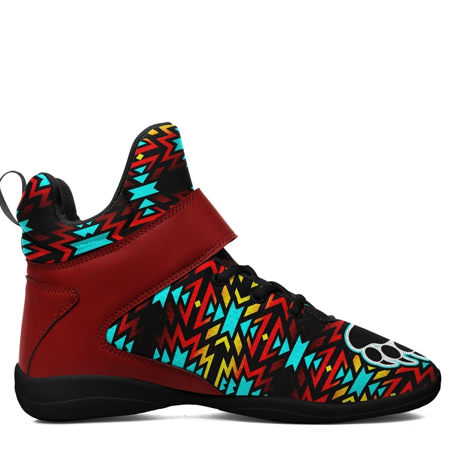 Fire Colors and Turquoise Bearpaw Kid's Ipottaa Basketball / Sport High Top Shoes