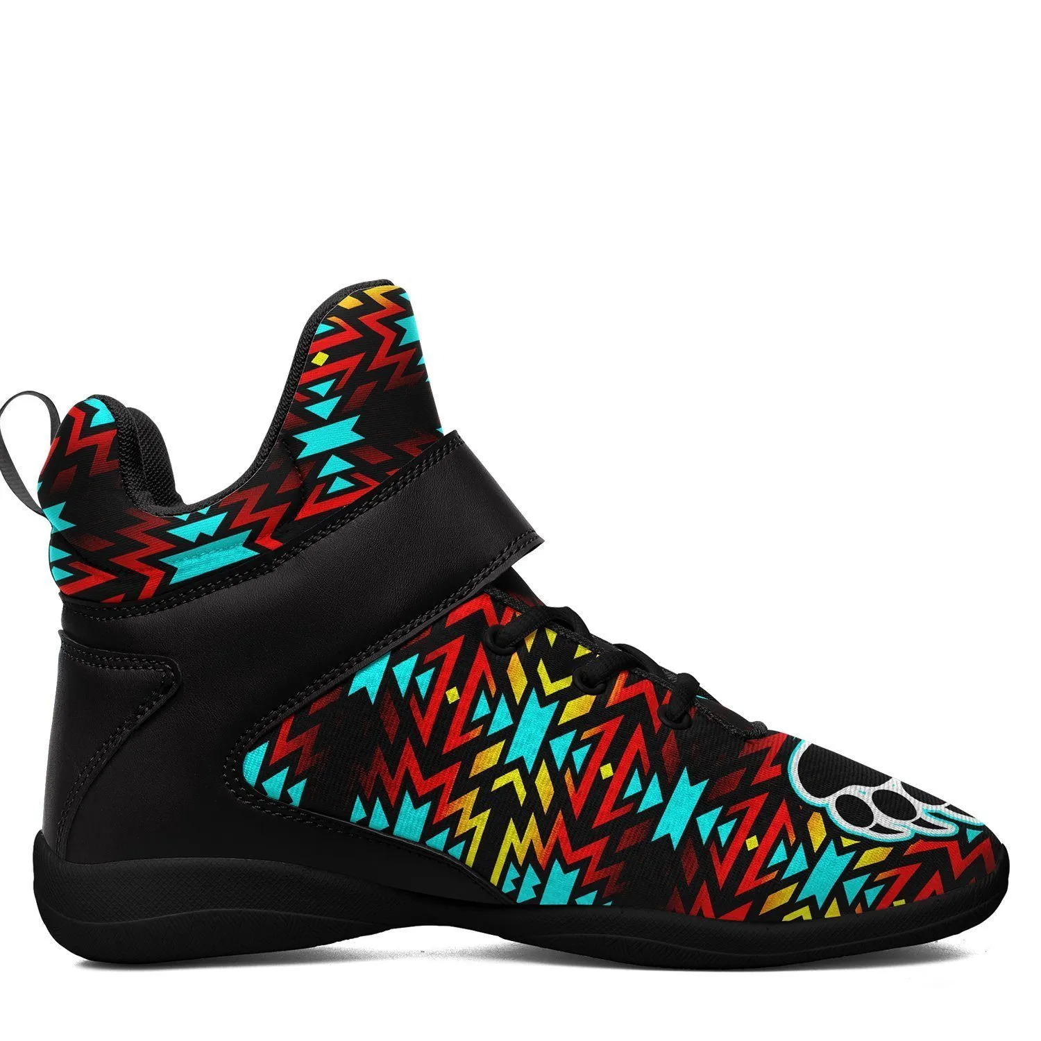 Fire Colors and Turquoise Bearpaw Kid's Ipottaa Basketball / Sport High Top Shoes