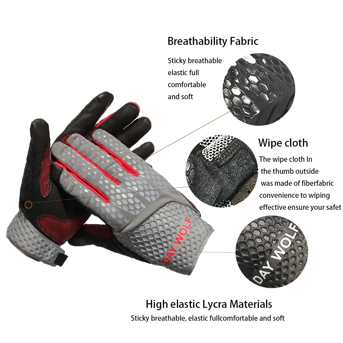 Fitness Gloves - Day Wolf & Red