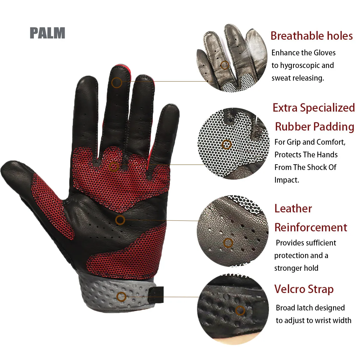 Fitness Gloves - Day Wolf & Red