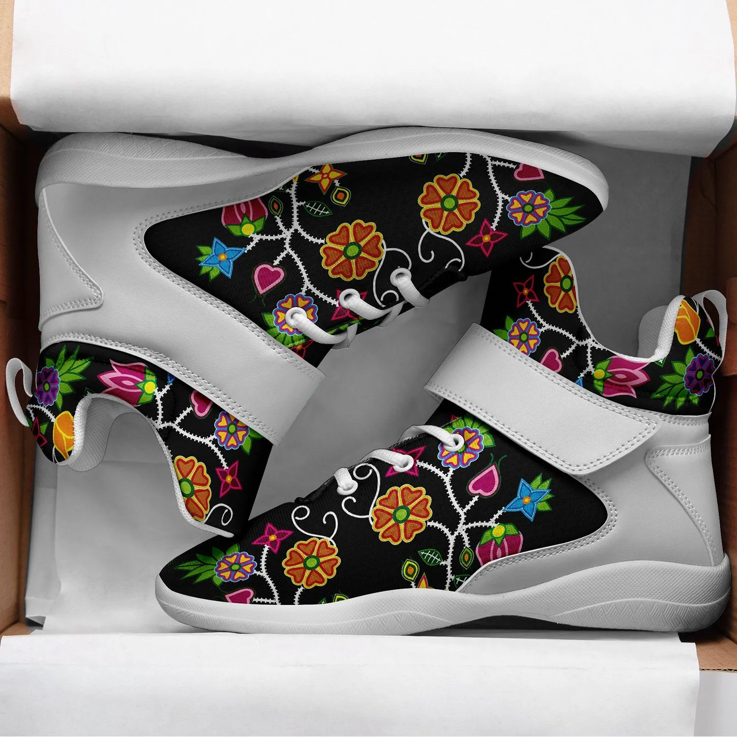 Floral Beadwork Ipottaa Basketball / Sport High Top Shoes