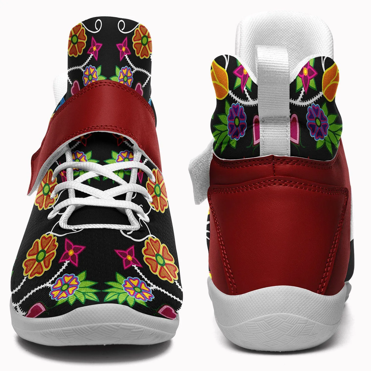 Floral Beadwork Ipottaa Basketball / Sport High Top Shoes