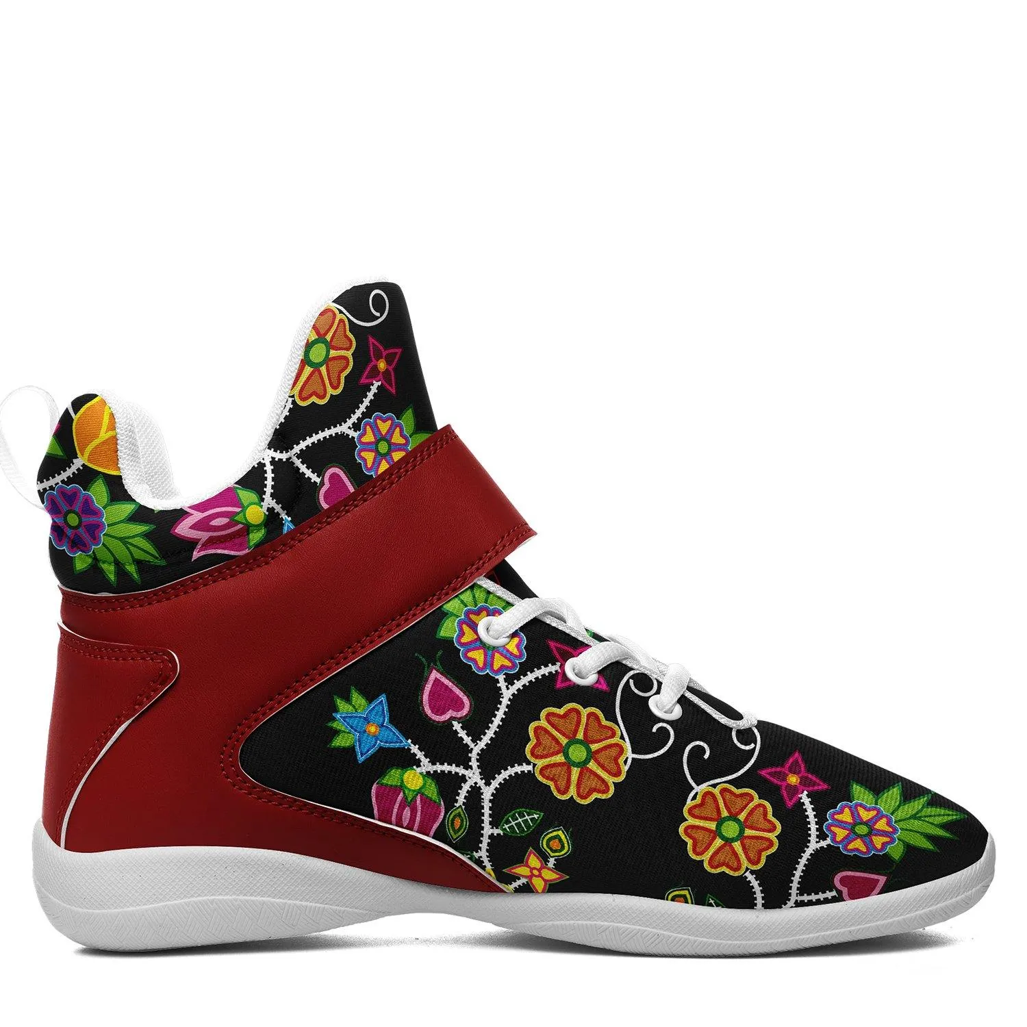 Floral Beadwork Ipottaa Basketball / Sport High Top Shoes