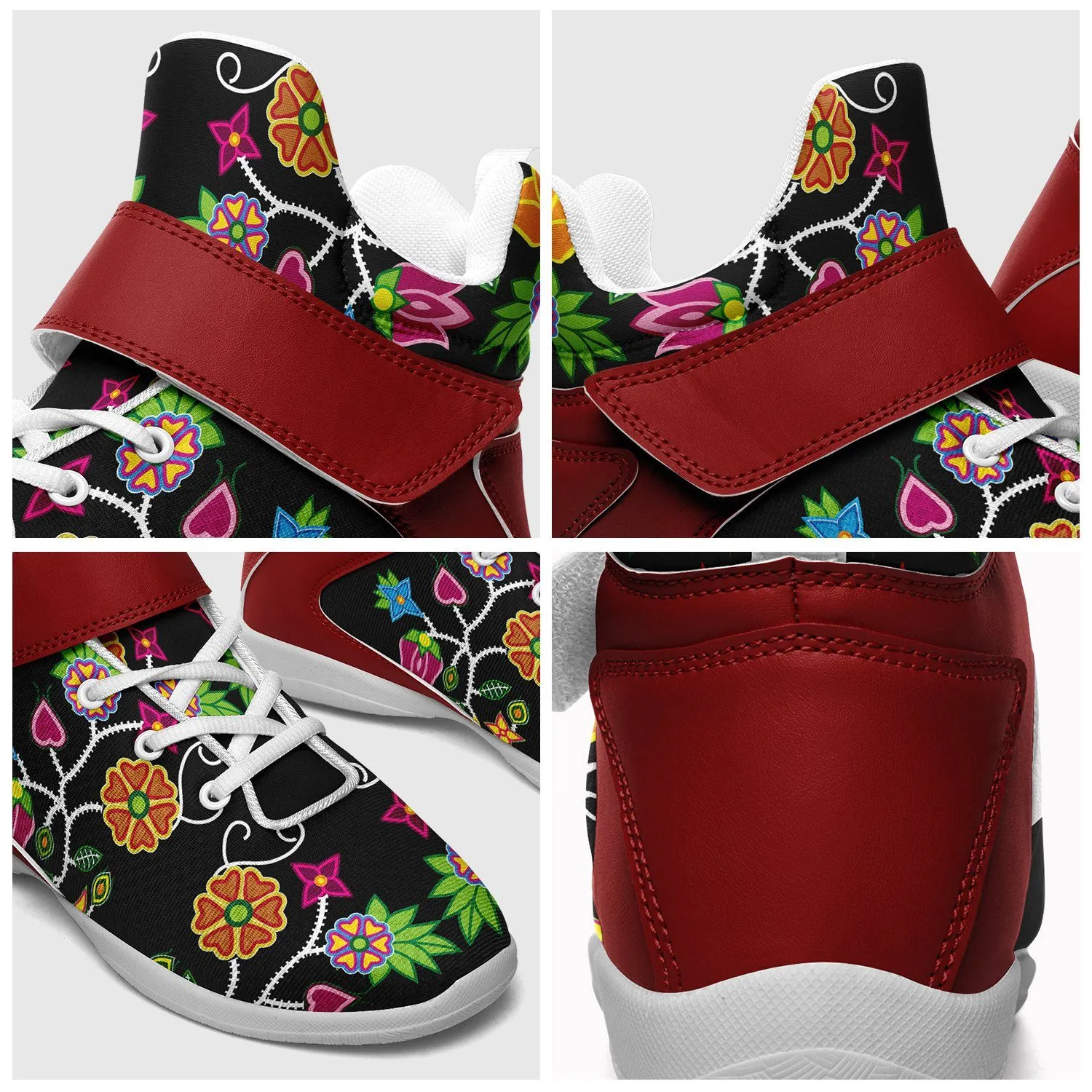 Floral Beadwork Ipottaa Basketball / Sport High Top Shoes