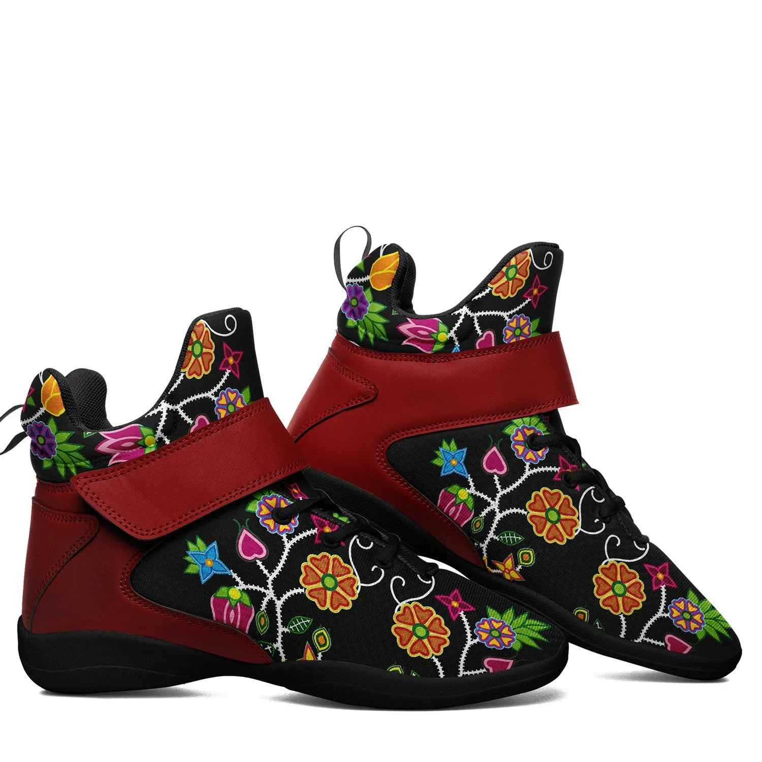 Floral Beadwork Ipottaa Basketball / Sport High Top Shoes