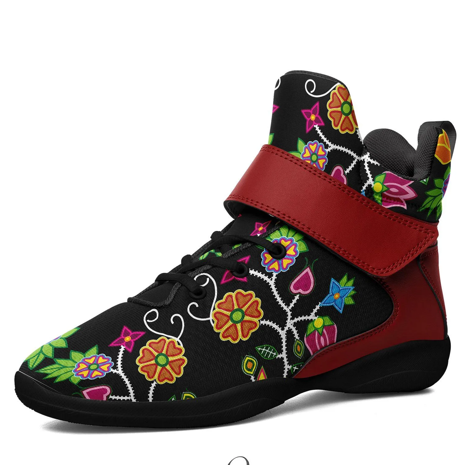 Floral Beadwork Ipottaa Basketball / Sport High Top Shoes