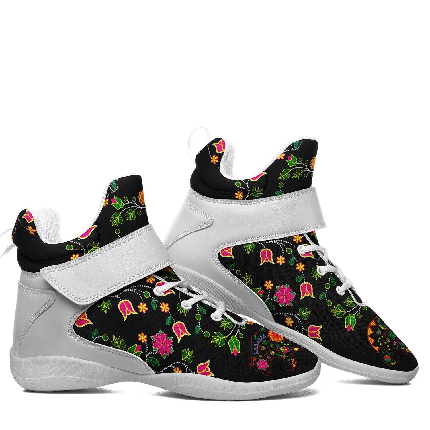 Floral Bear Ipottaa Basketball / Sport High Top Shoes