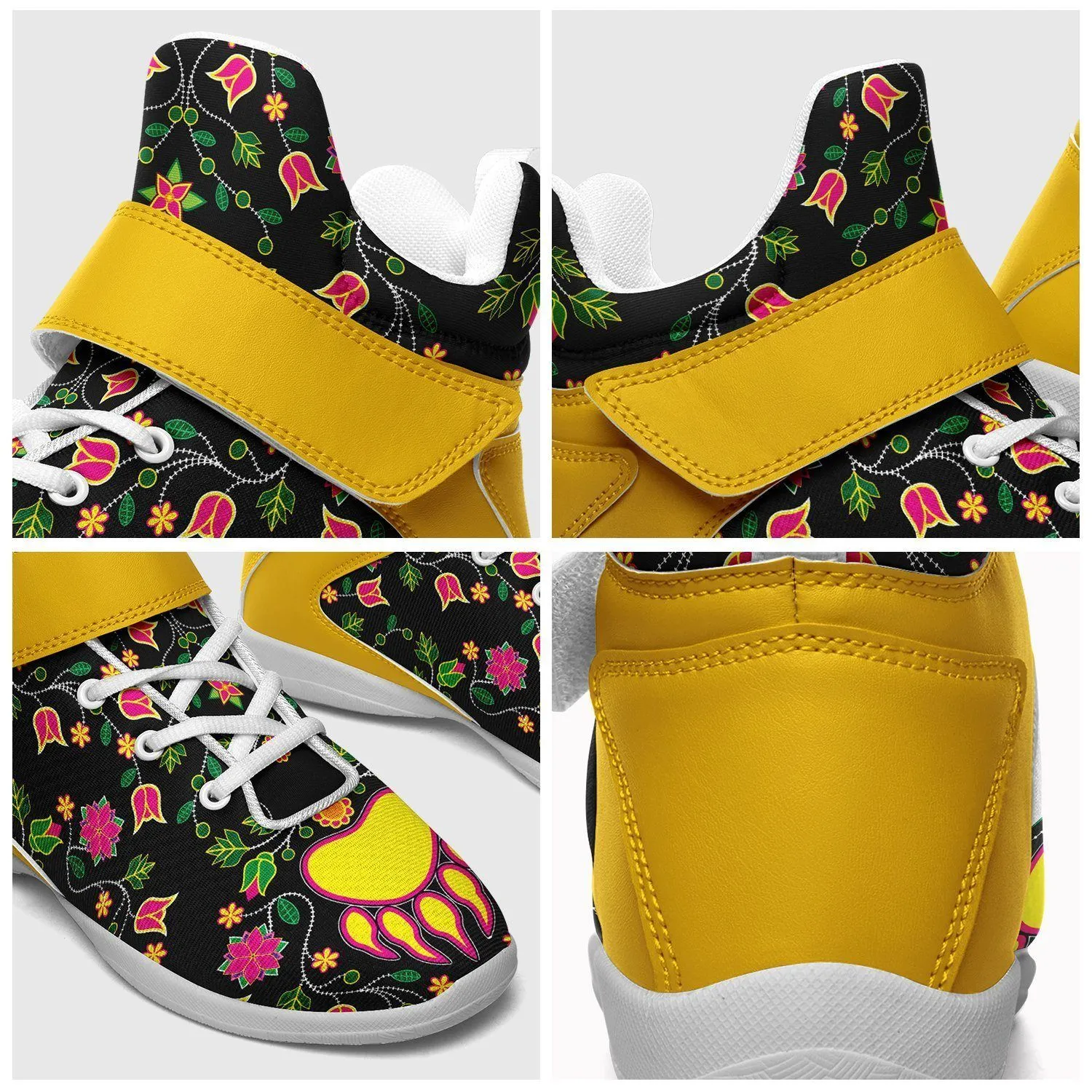 Floral Bearpaw Ipottaa Basketball / Sport High Top Shoes - White Sole