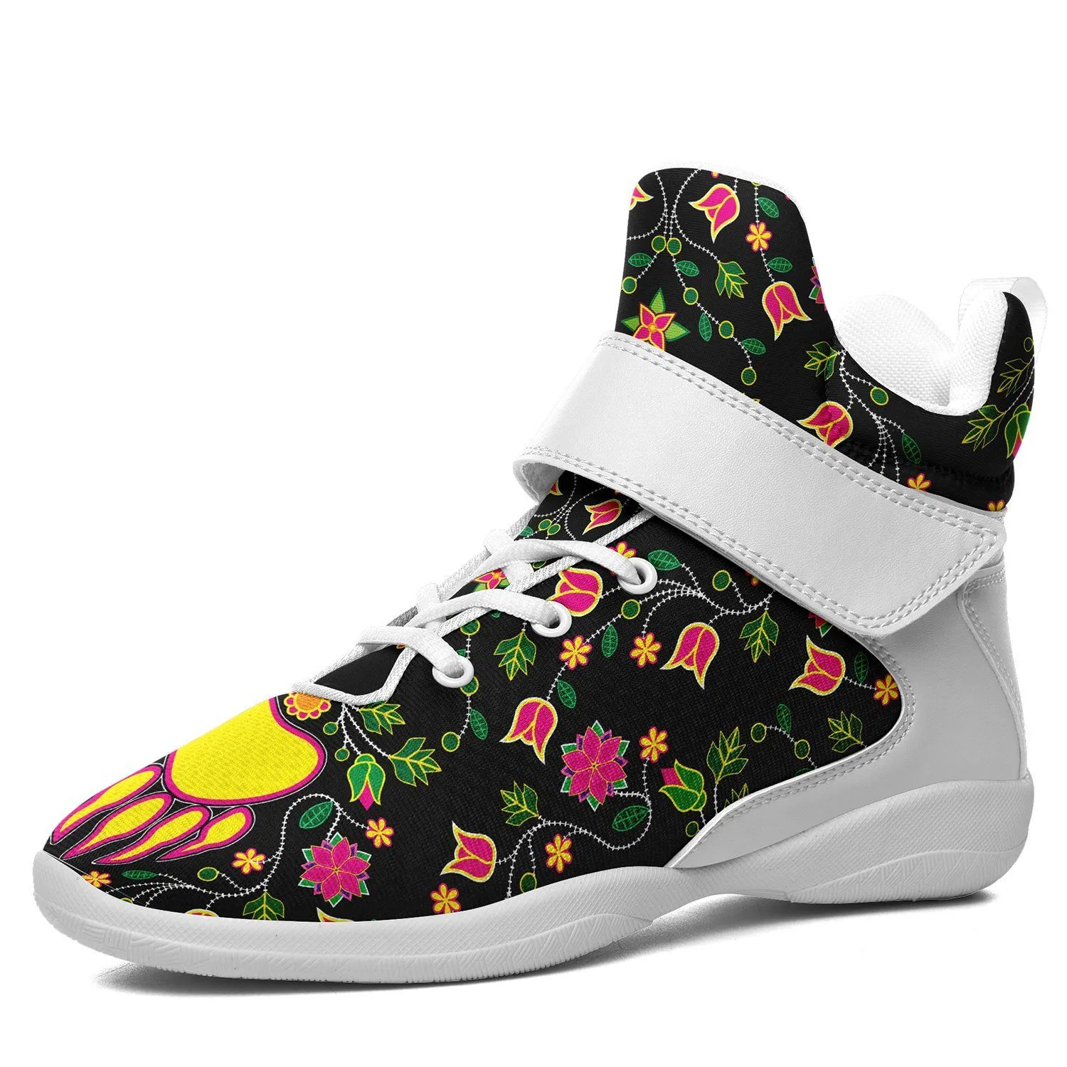 Floral Bearpaw Ipottaa Basketball / Sport High Top Shoes - White Sole