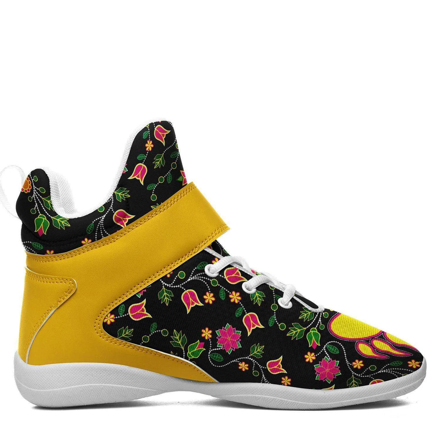 Floral Bearpaw Ipottaa Basketball / Sport High Top Shoes - White Sole