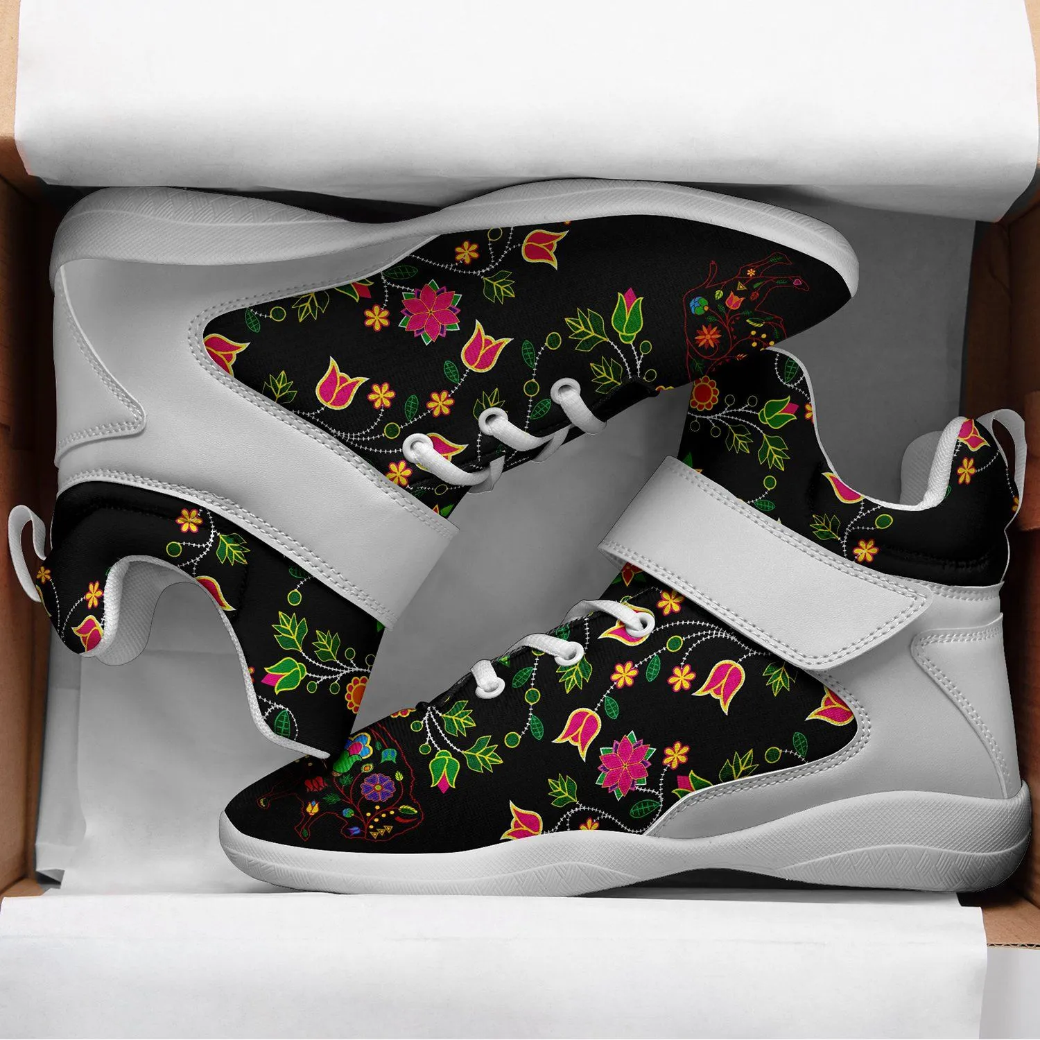 Floral Buffalo Kid's Ipottaa Basketball / Sport High Top Shoes