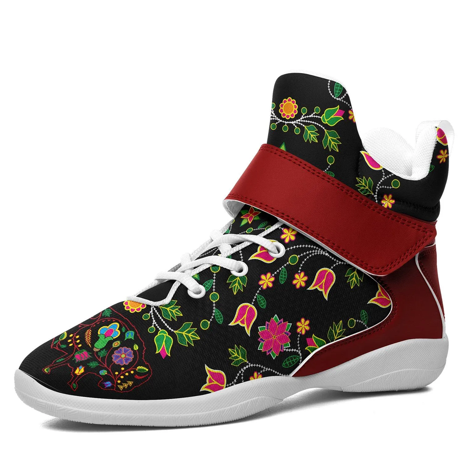 Floral Buffalo Kid's Ipottaa Basketball / Sport High Top Shoes