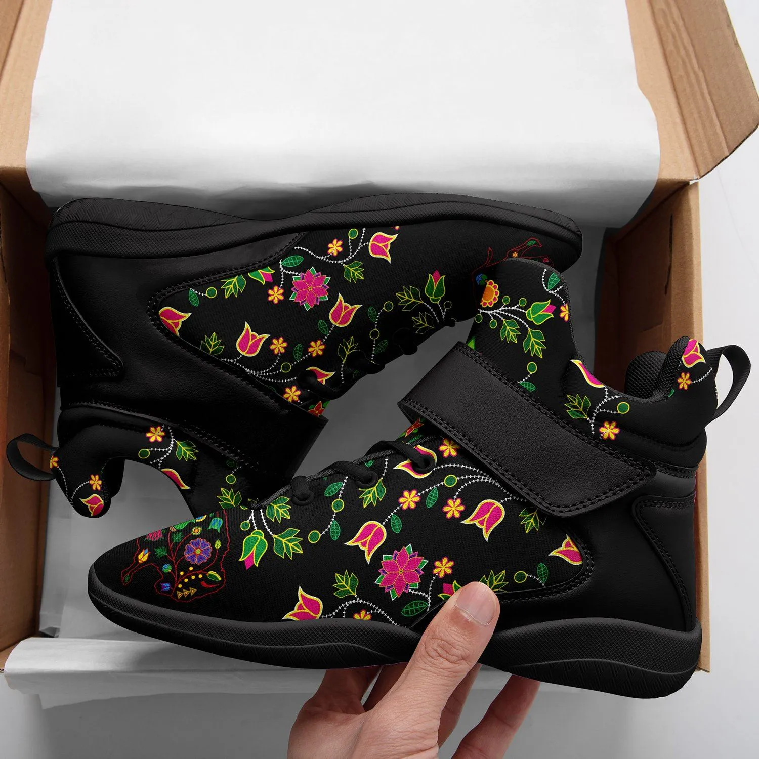 Floral Buffalo Kid's Ipottaa Basketball / Sport High Top Shoes