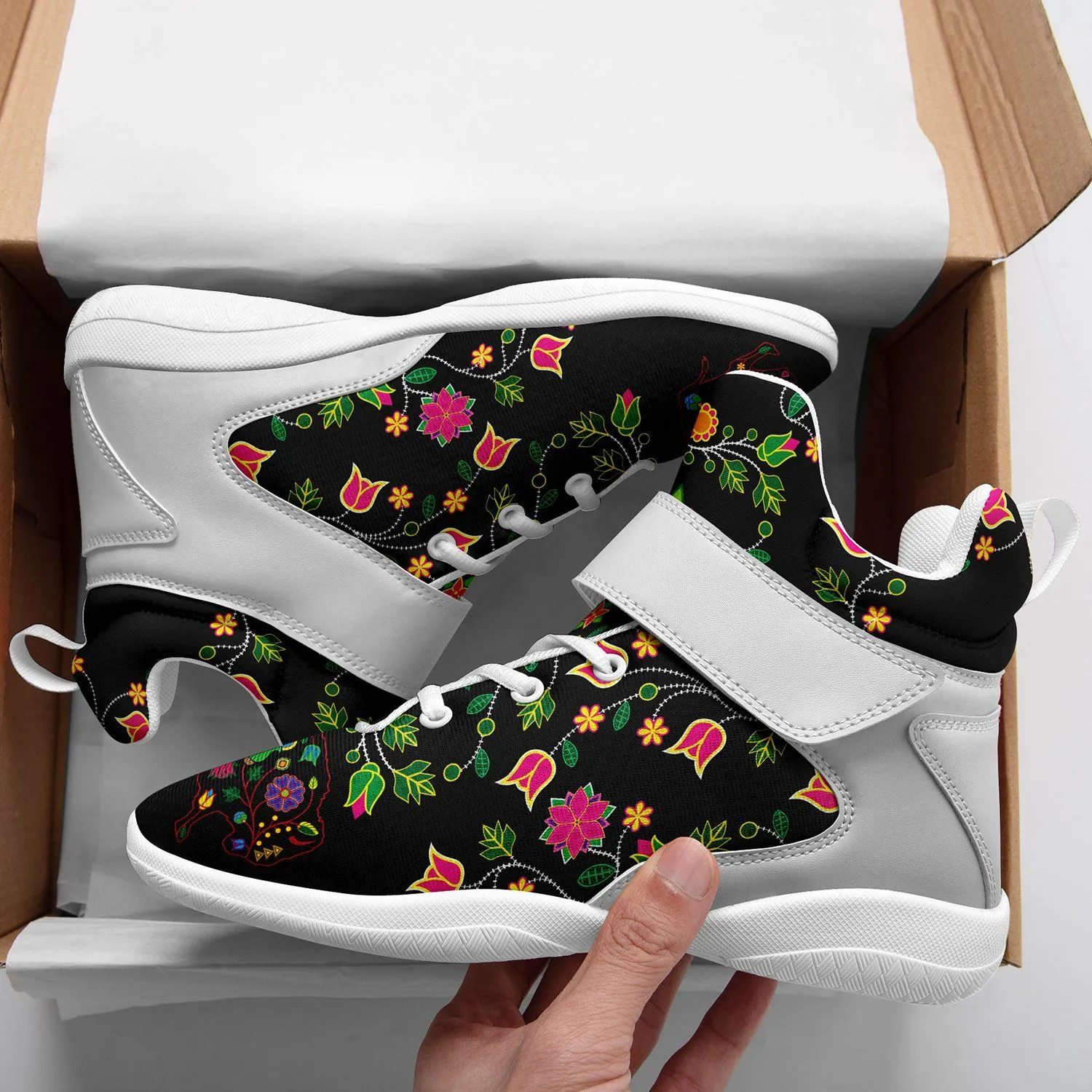 Floral Buffalo Kid's Ipottaa Basketball / Sport High Top Shoes