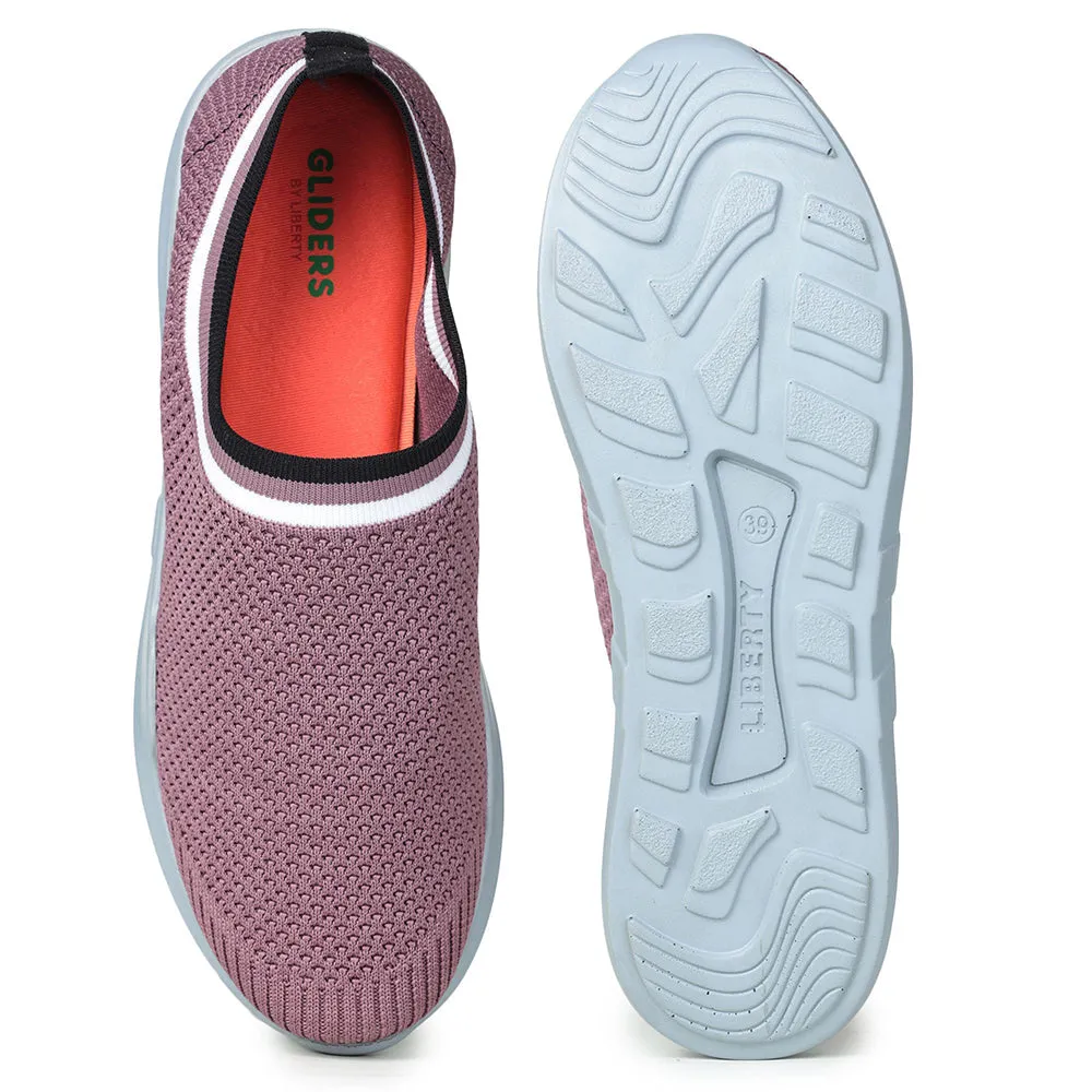 Force 10 Non Lacing Pink Casual Slip On Shoes For Women AVILA-12 By Liberty