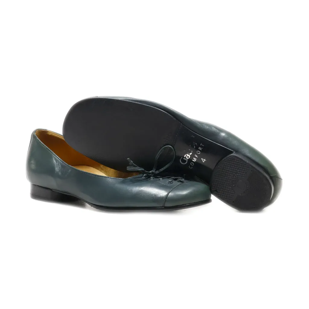 Gabor Ballerinas Leather Green Colour For Women