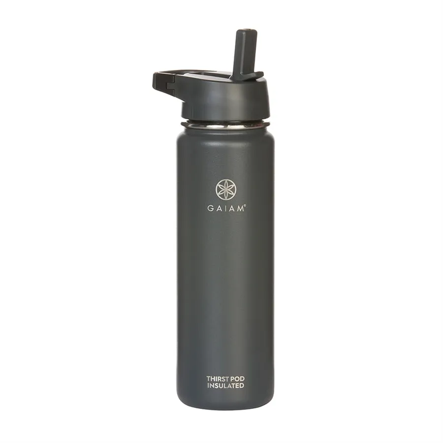 Gaiam Thirst Pod 700ml Insulated Waterbottle Black