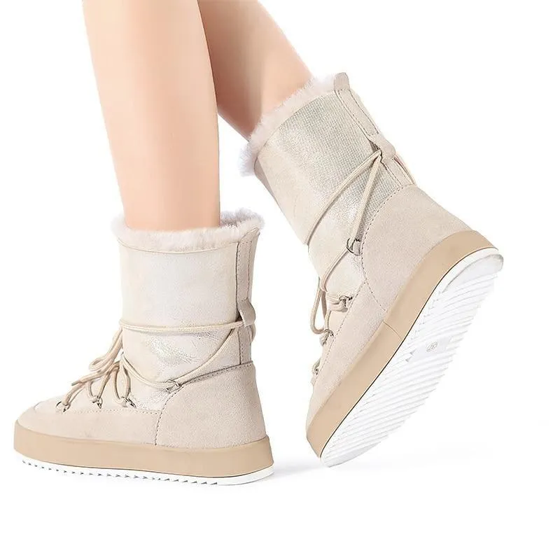 Genuine Shearling Snowboots Booties