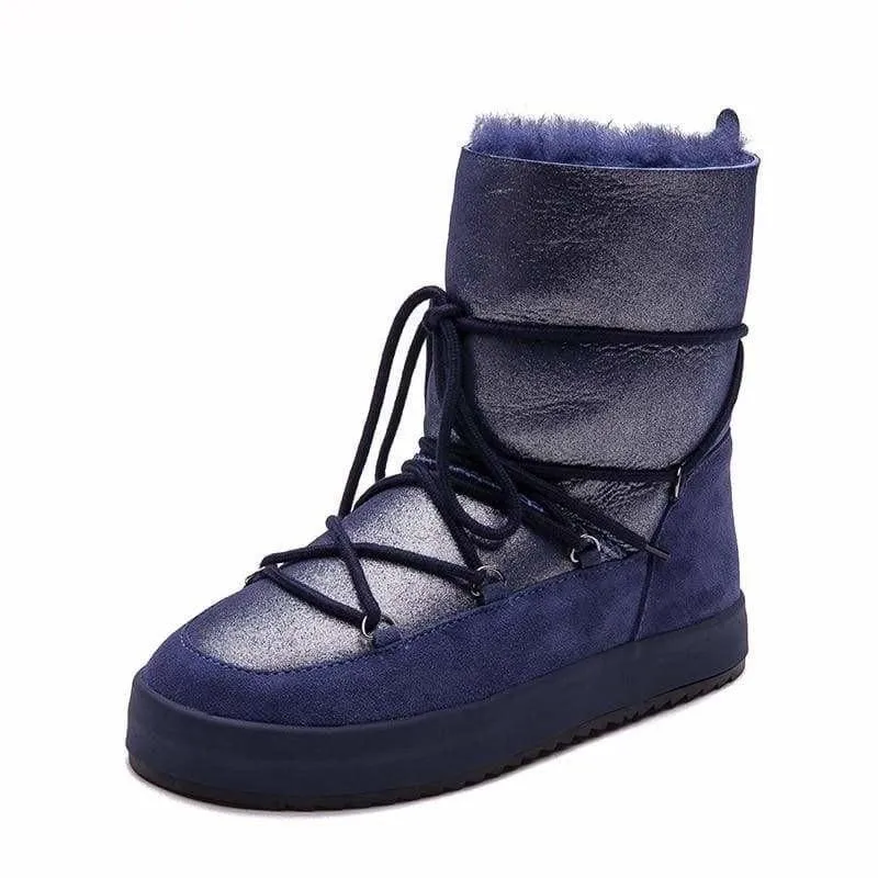 Genuine Shearling Snowboots Booties