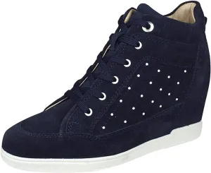 Geox Women's D CARUM C Low-Top Sneakers, (Navy C4002)