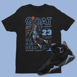 GOAT Shirt Matching Air Jordan 7 Chambray