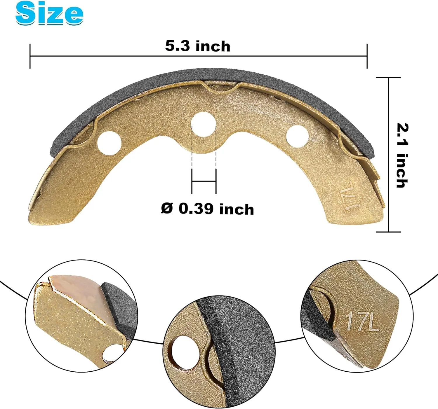 Golf Cart Brake Pads (Manual Adjustment) for Club Car EZGO Yamaha - 10L0L