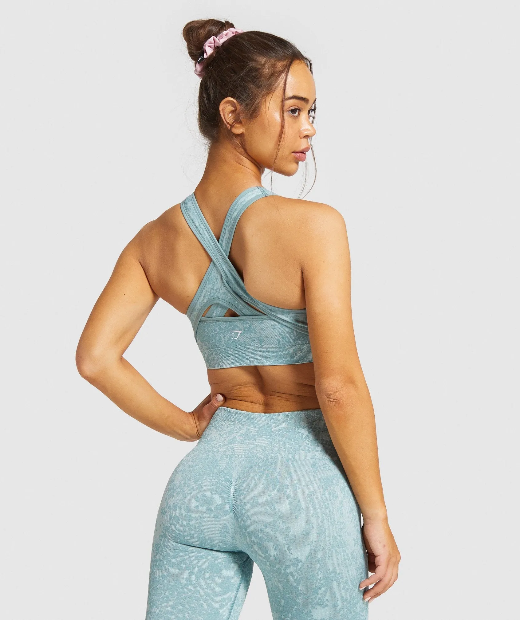 Gymshark Adapt Animal Seamless Sports Bra - Light Green