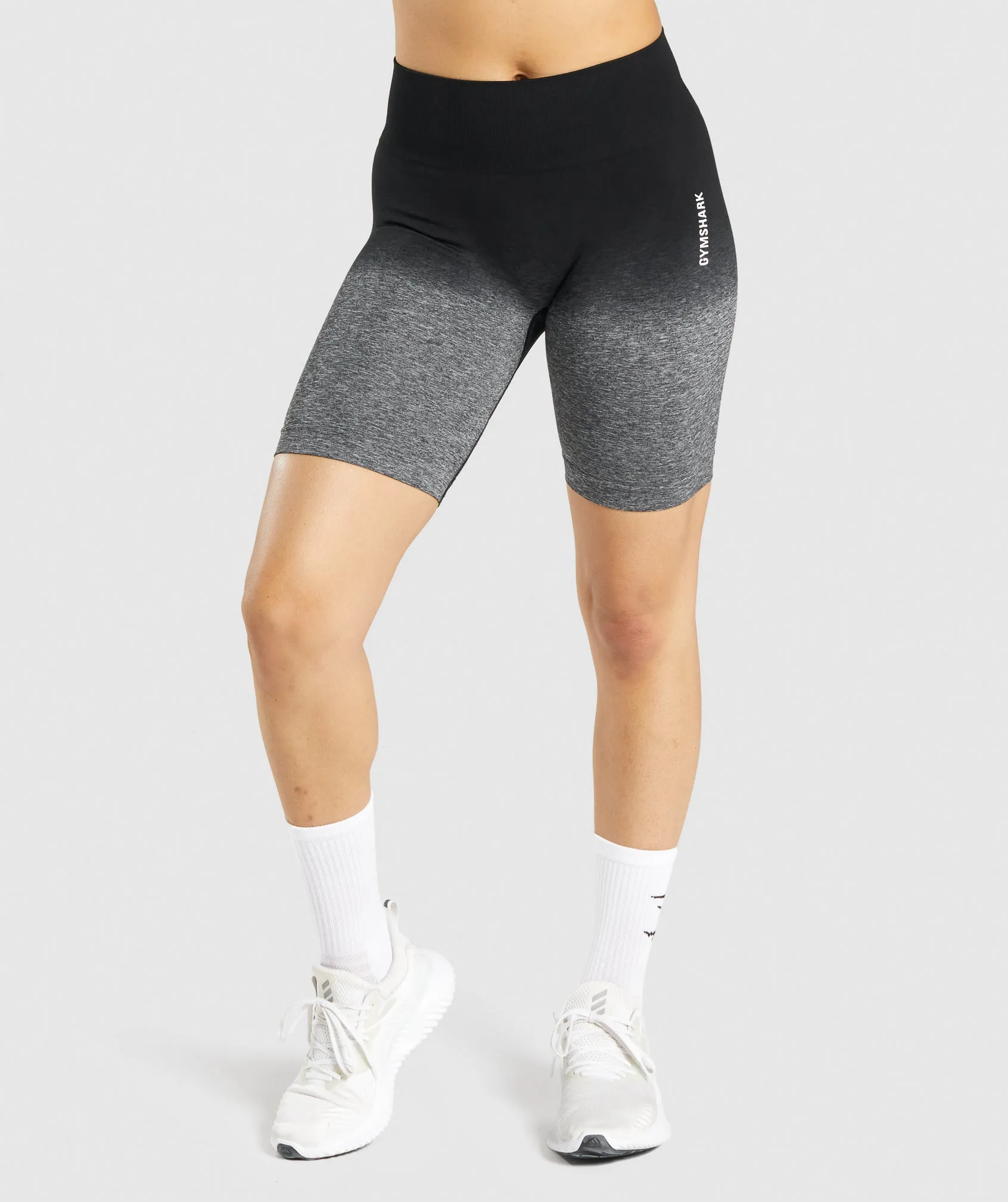 Gymshark Adapt Ombre Seamless Shorts - Black/Black Marl