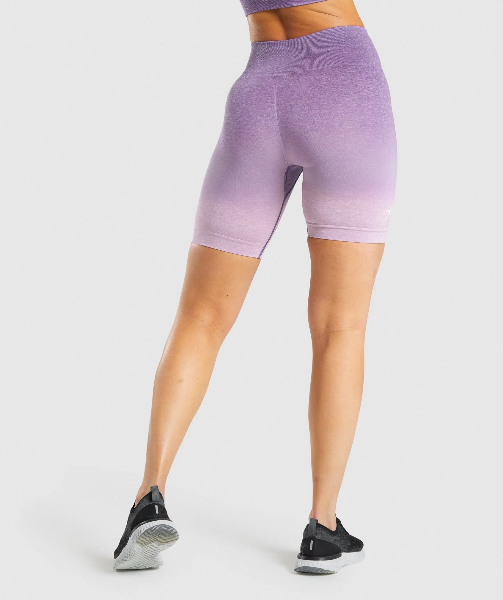 Gymshark Adapt Ombre Seamless Shorts - Light Purple Marl/Purple