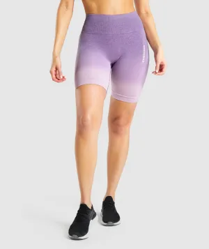 Gymshark Adapt Ombre Seamless Shorts - Light Purple Marl/Purple