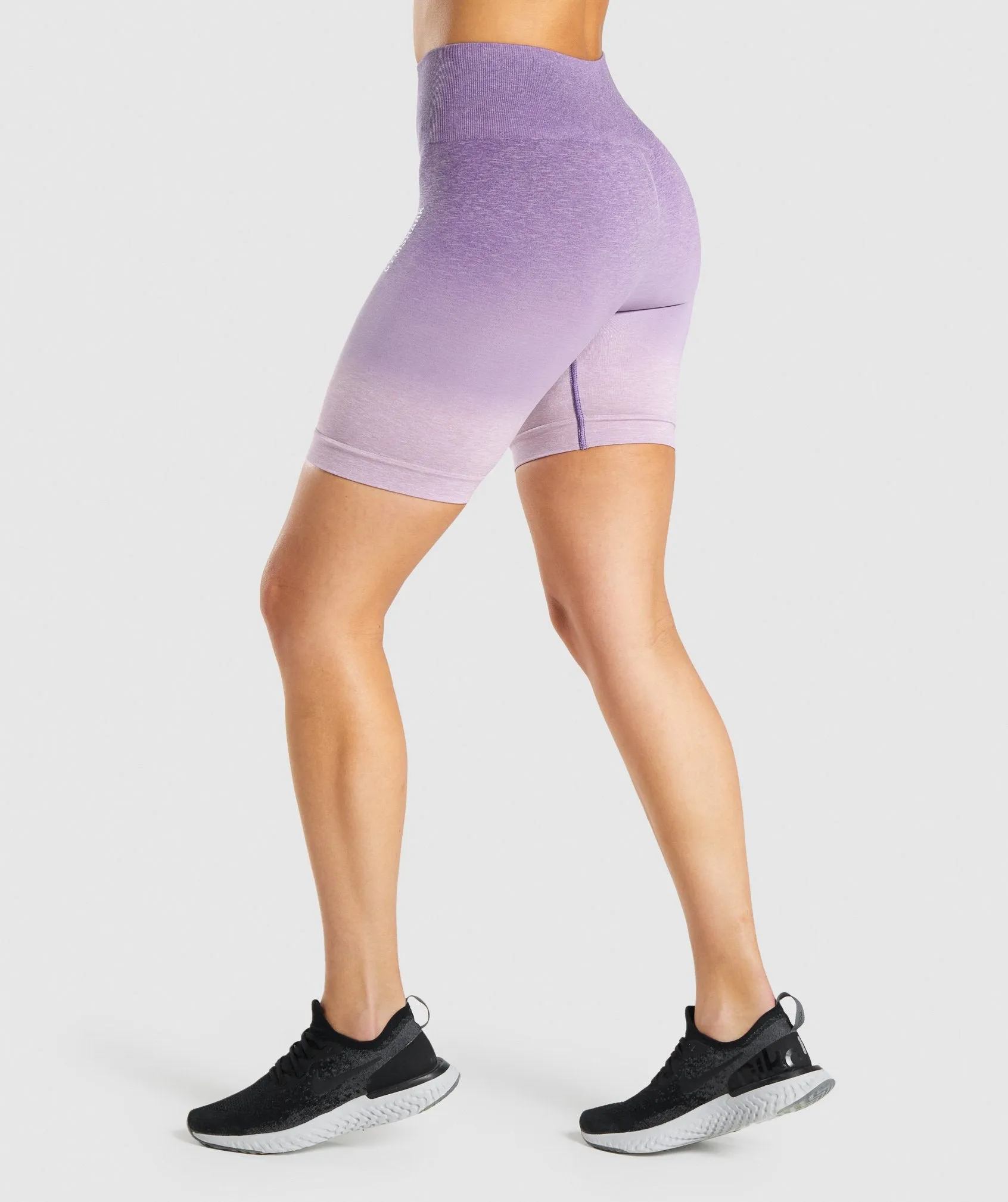 Gymshark Adapt Ombre Seamless Shorts - Light Purple Marl/Purple