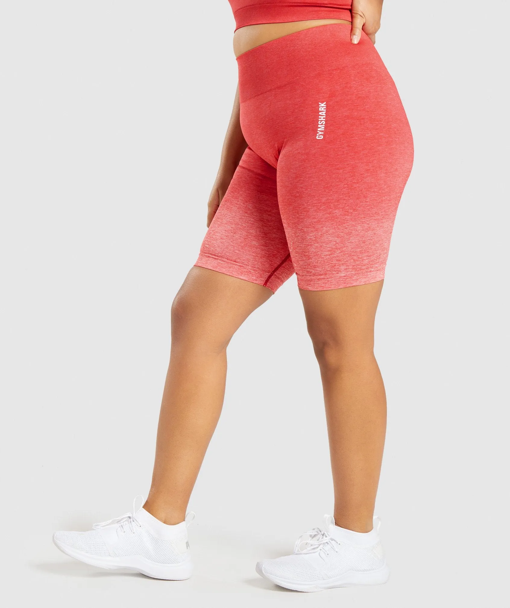 Gymshark Adapt Ombre Seamless Shorts - Red Marl/Red