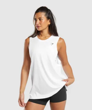 Gymshark Training Drop Arm Tank - White