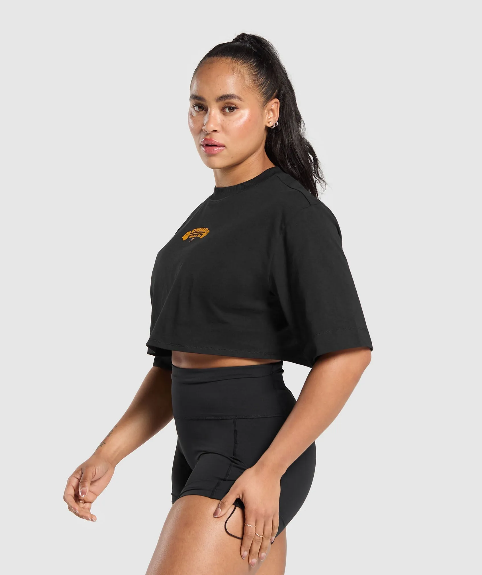 Gymshark Workout Gear Crop Top - Black