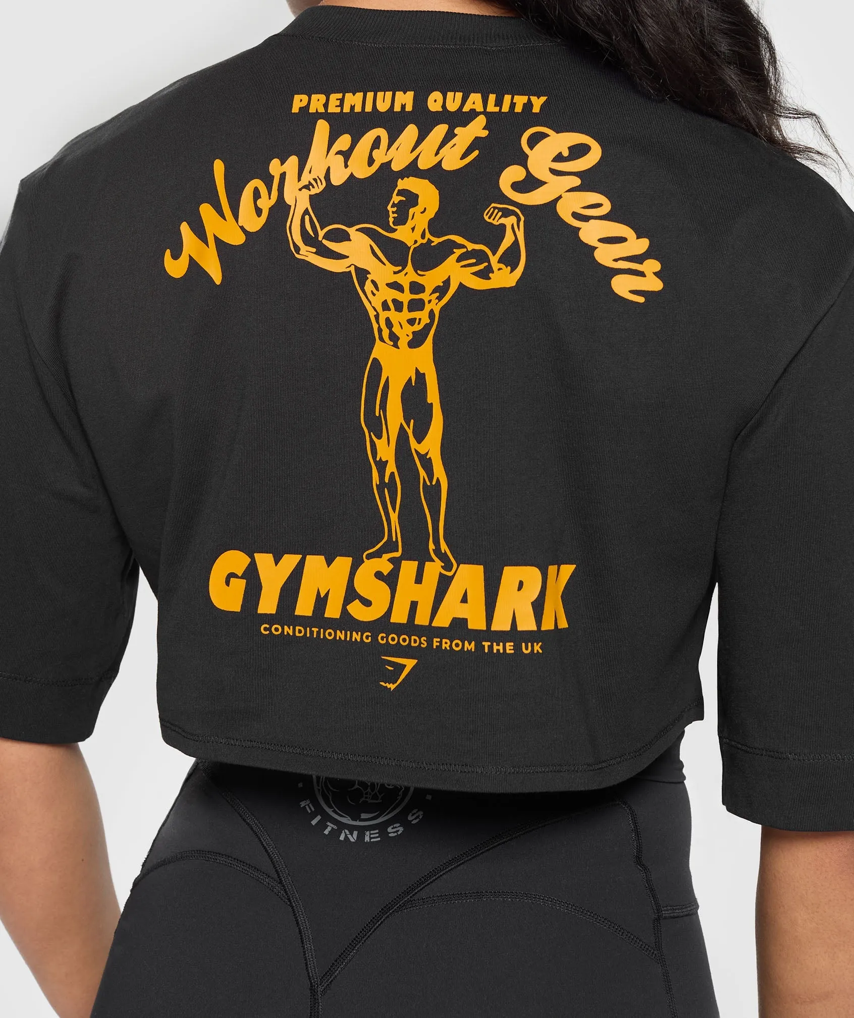 Gymshark Workout Gear Crop Top - Black