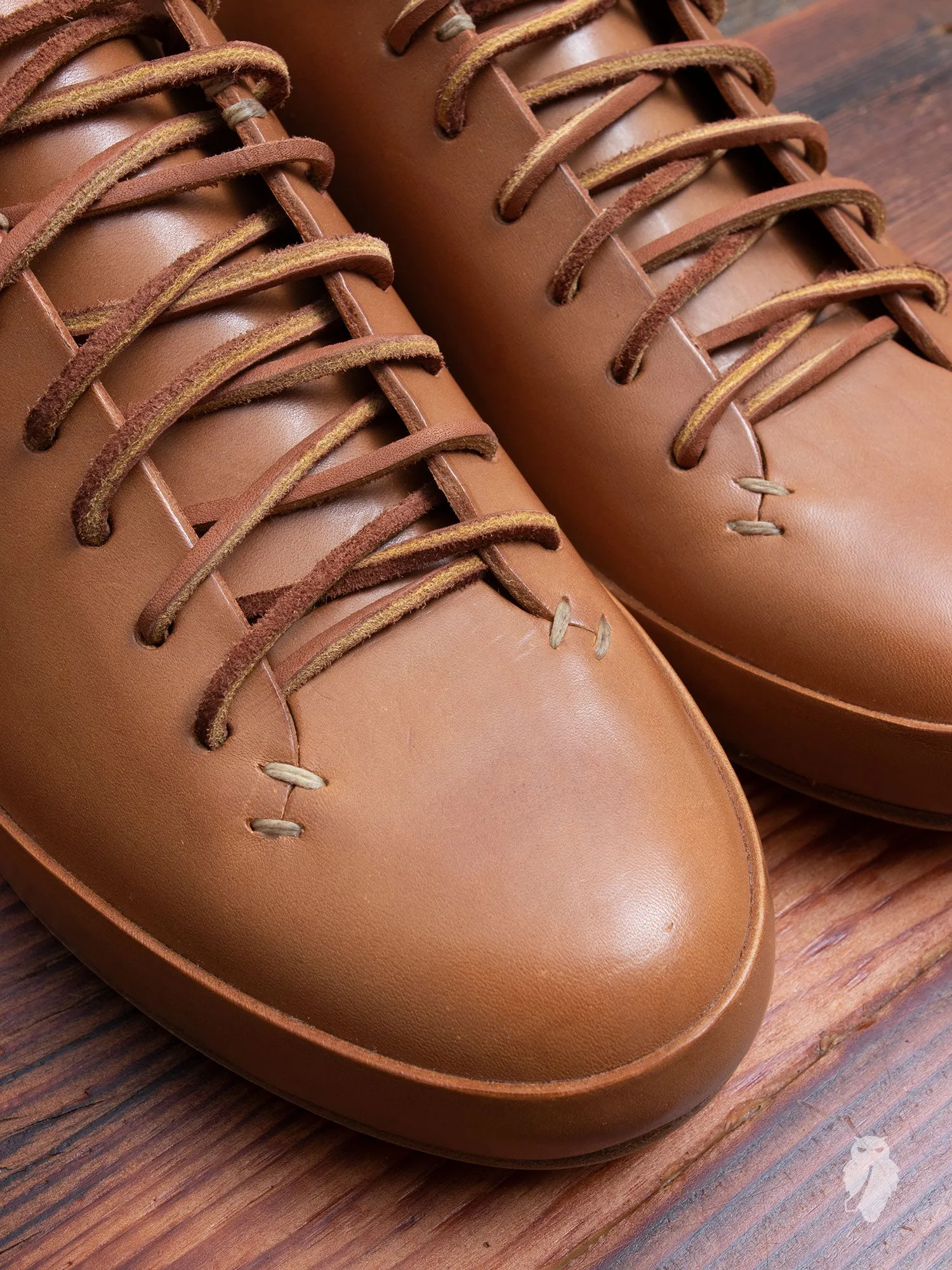 Hand Sewn Low-Top Sneaker in Tan