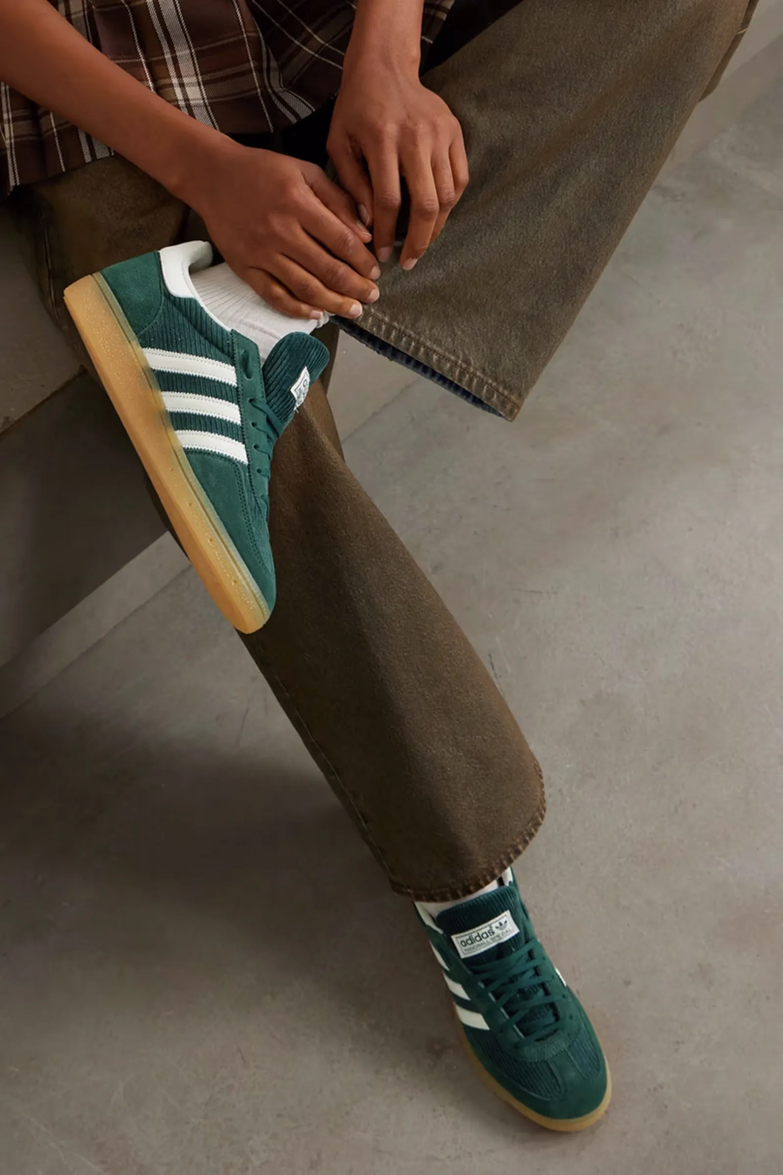 Handball Spezial Suede and Leather-Trimmed Corduroy Sneakers