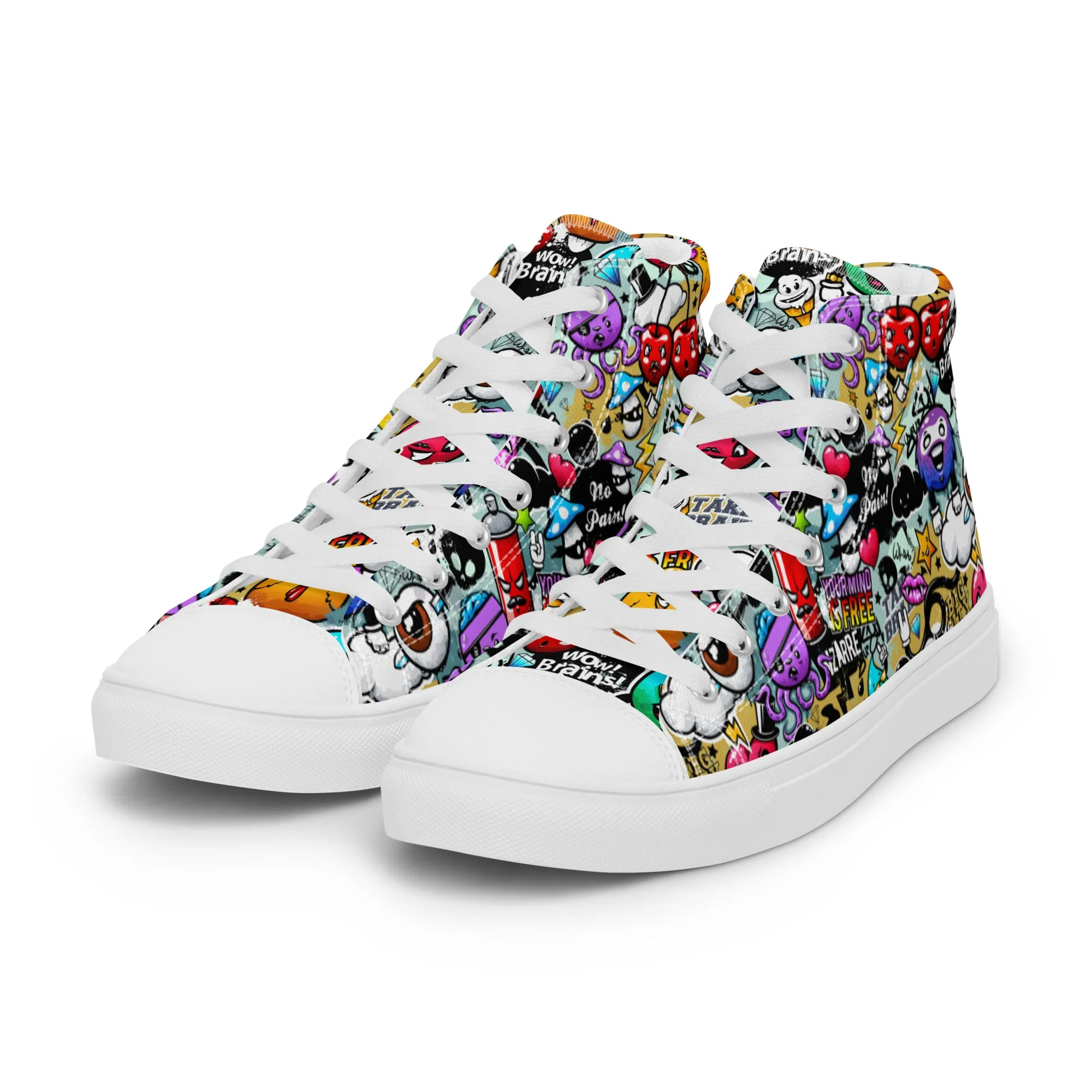 High top canvas shoes - Grafitti