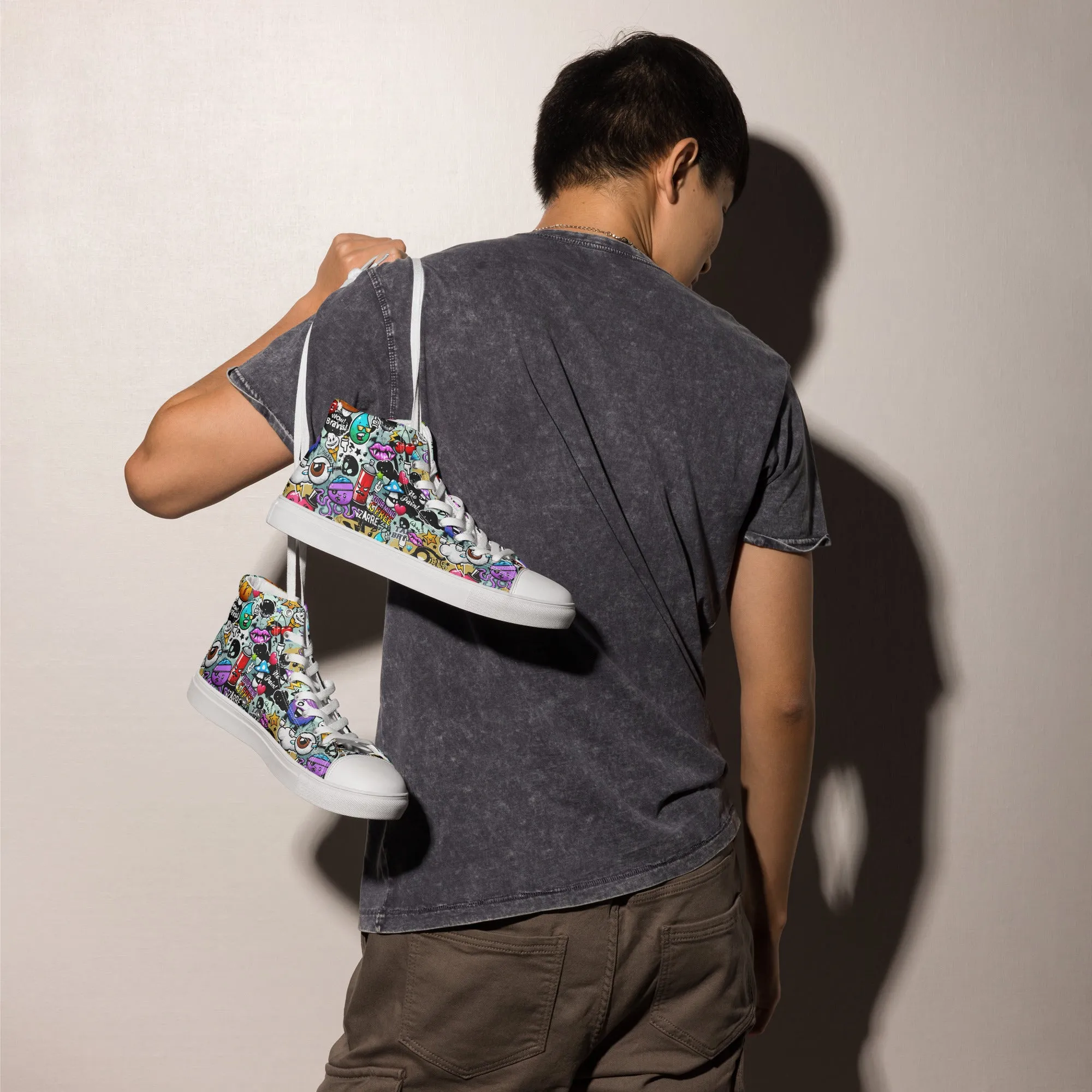 High top canvas shoes - Grafitti