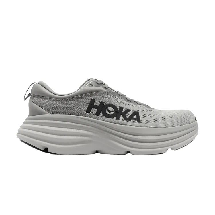 HOKA Bondi 8 2E Wide 'Shark Grey' Sneakers, Gray