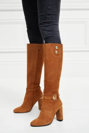 Holland Cooper Marlborough Knee Boot in Tan