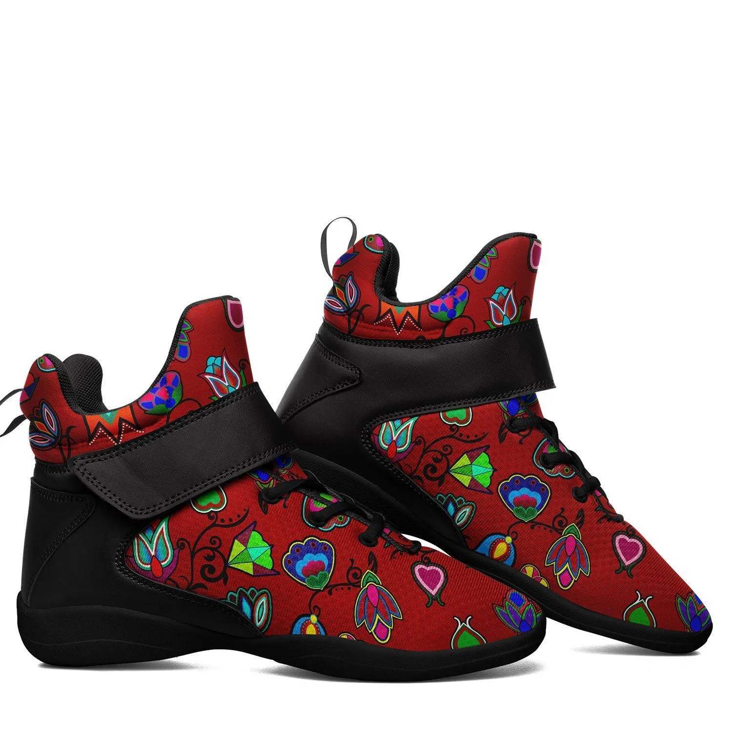 Indigenous Paisley Dahlia Kid's Ipottaa Basketball / Sport High Top Shoes