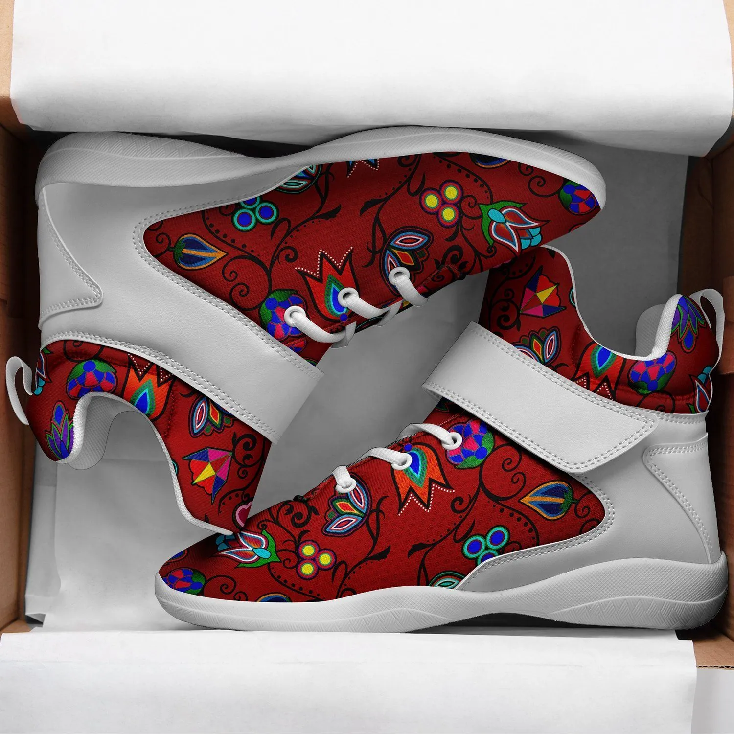 Indigenous Paisley Dahlia Kid's Ipottaa Basketball / Sport High Top Shoes