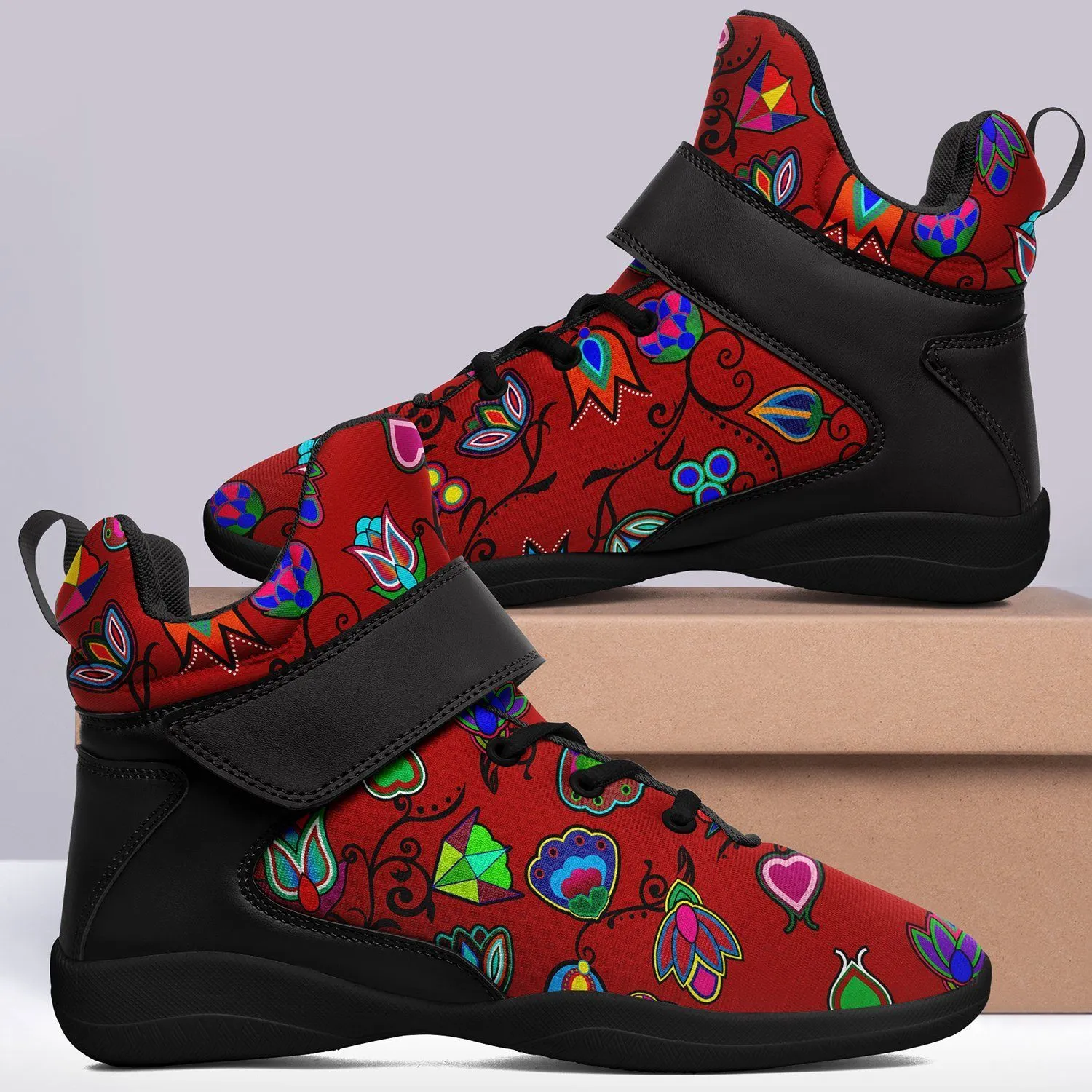 Indigenous Paisley Dahlia Kid's Ipottaa Basketball / Sport High Top Shoes