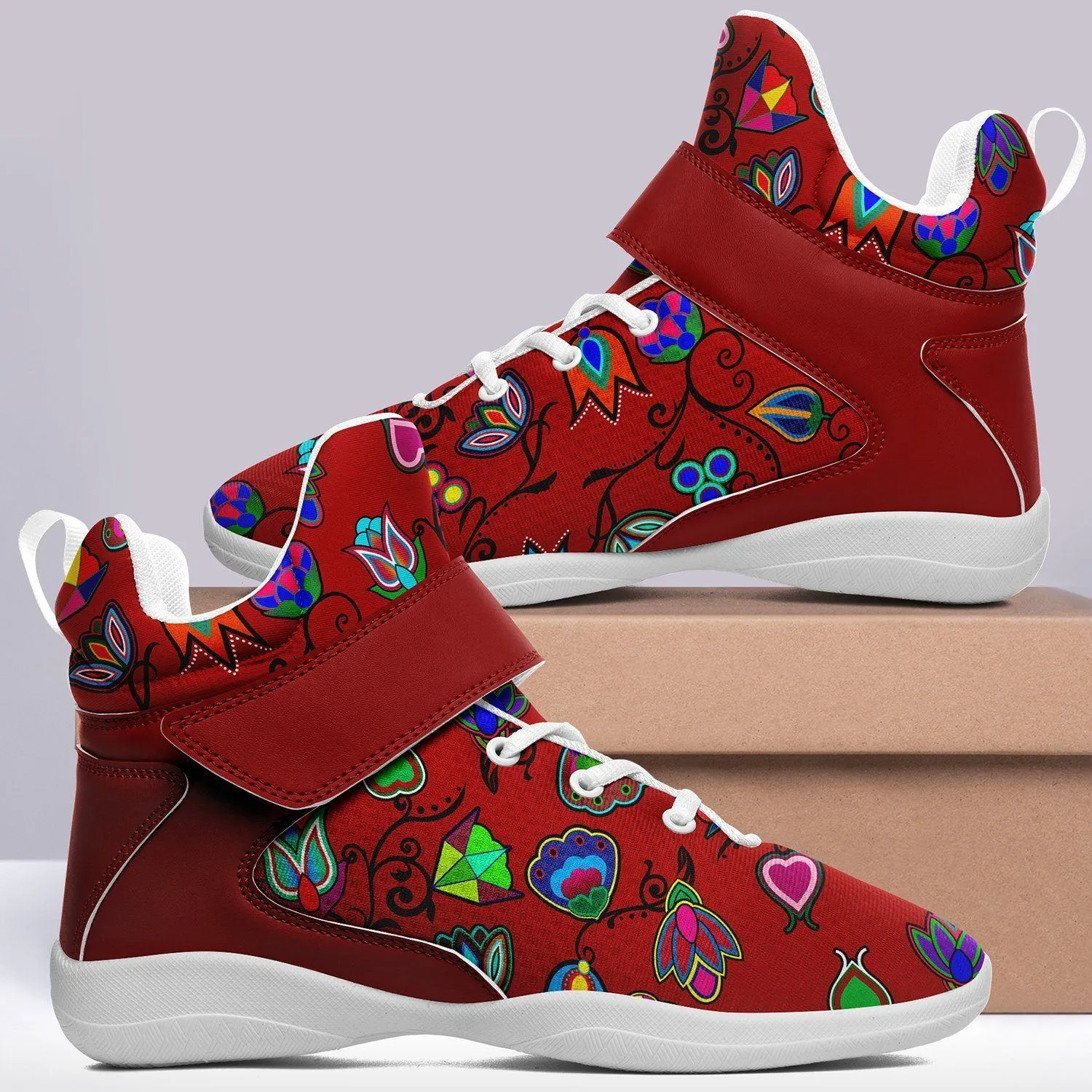 Indigenous Paisley Dahlia Kid's Ipottaa Basketball / Sport High Top Shoes