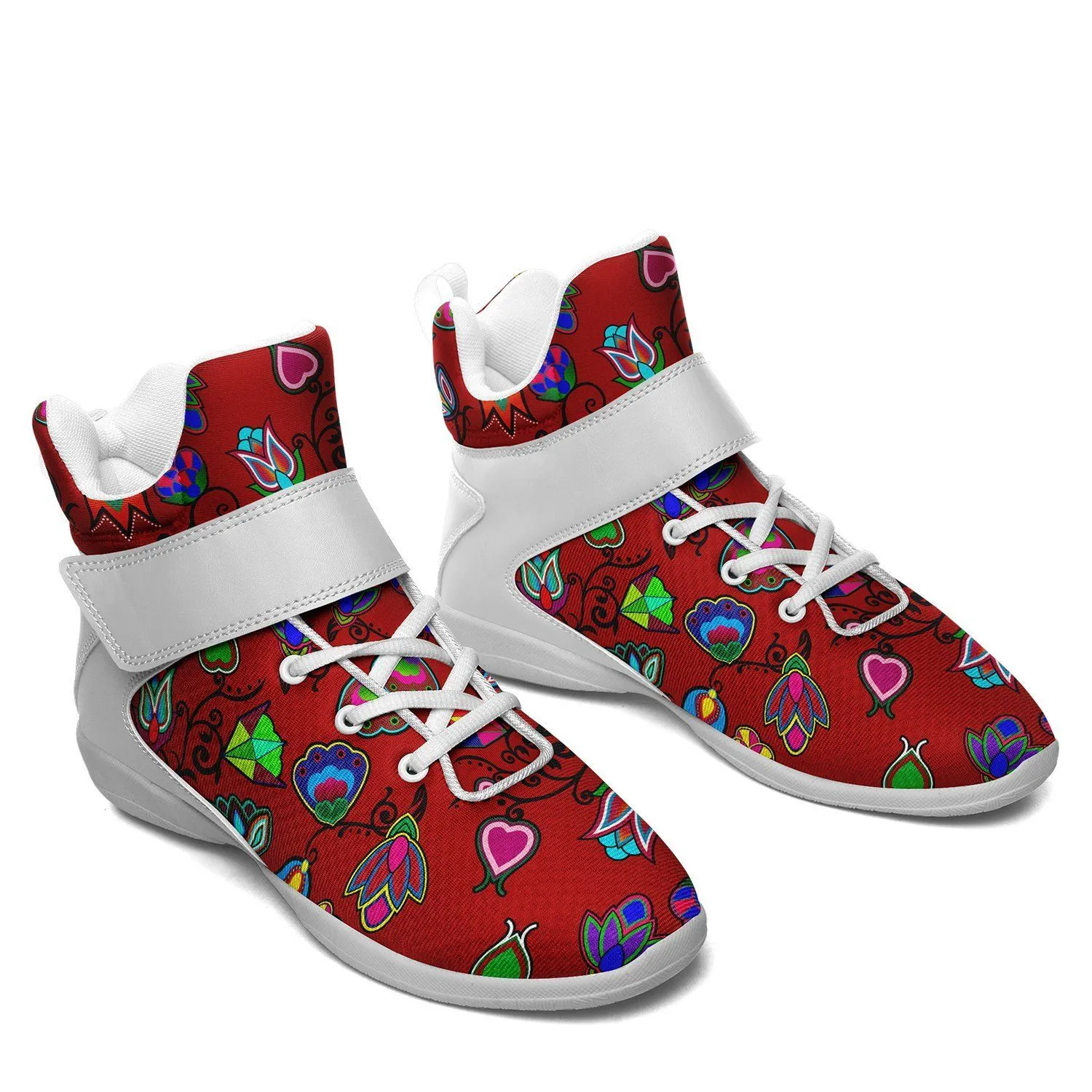 Indigenous Paisley Dahlia Kid's Ipottaa Basketball / Sport High Top Shoes