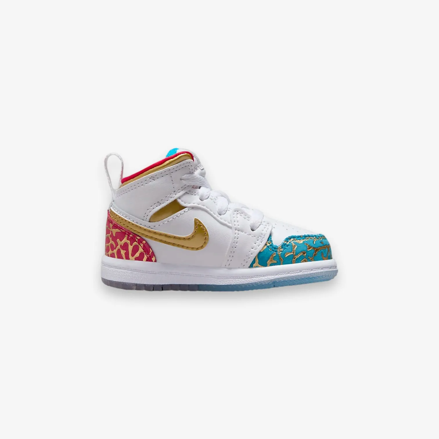 Jordan 1 Mid SS TD White Metallic Gold Toddler Sizes FB2211-100