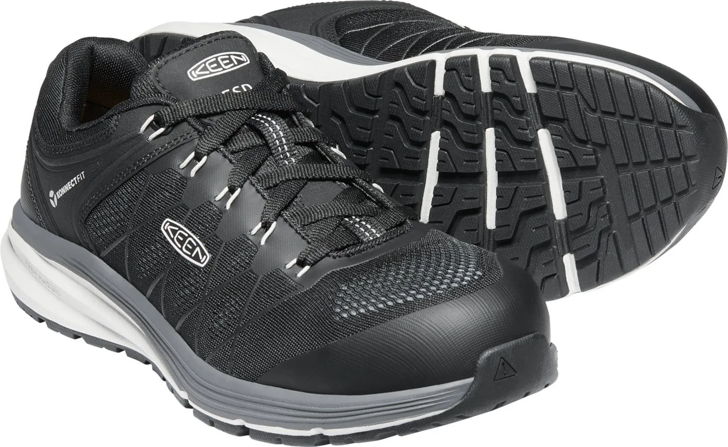 Keen Utility Mens Vista Energy ESD Vapor/Black Mesh Work Shoes