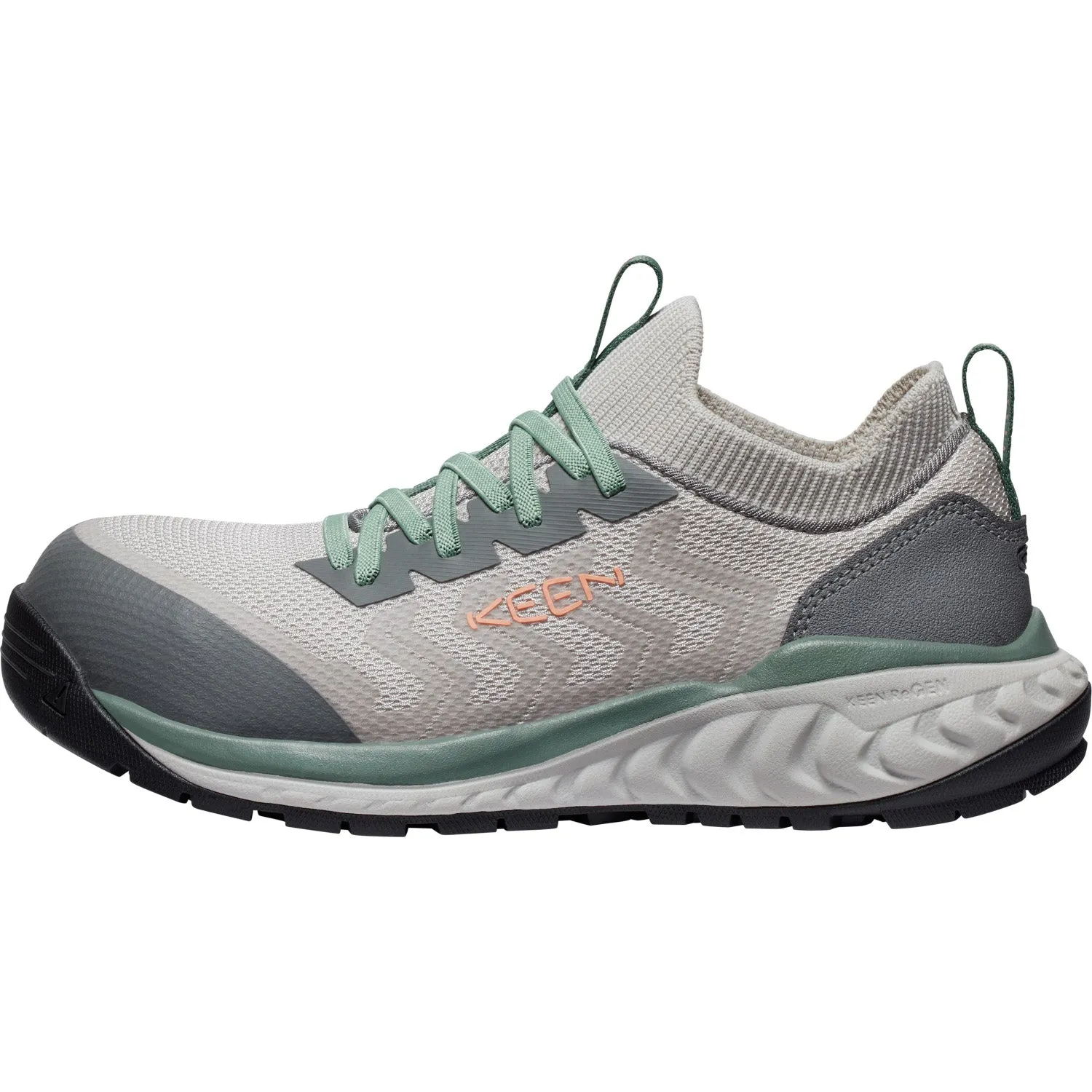 Keen Utility Womens Arvada Shift CT Steel Grey/Green Synthetic Work Shoes